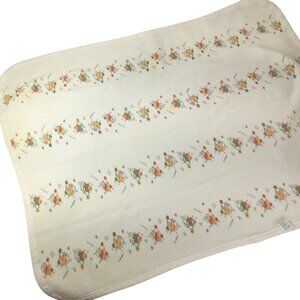 Vintage Baby Morgan Waffle Blanket Bunnies Pastel Thermal J. E. Morgan USA White